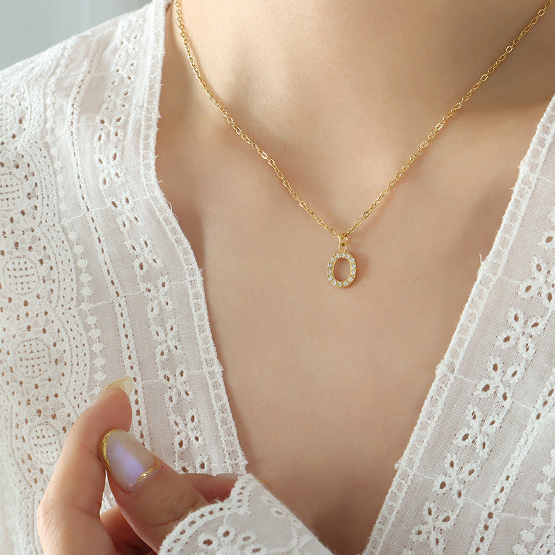 Letters With Diamonds Necklace