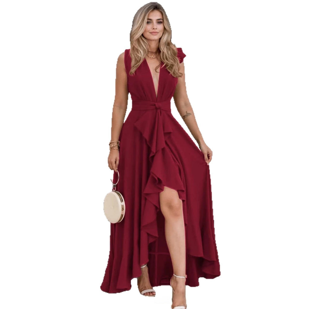 Formal Dress With Ruffled Trim