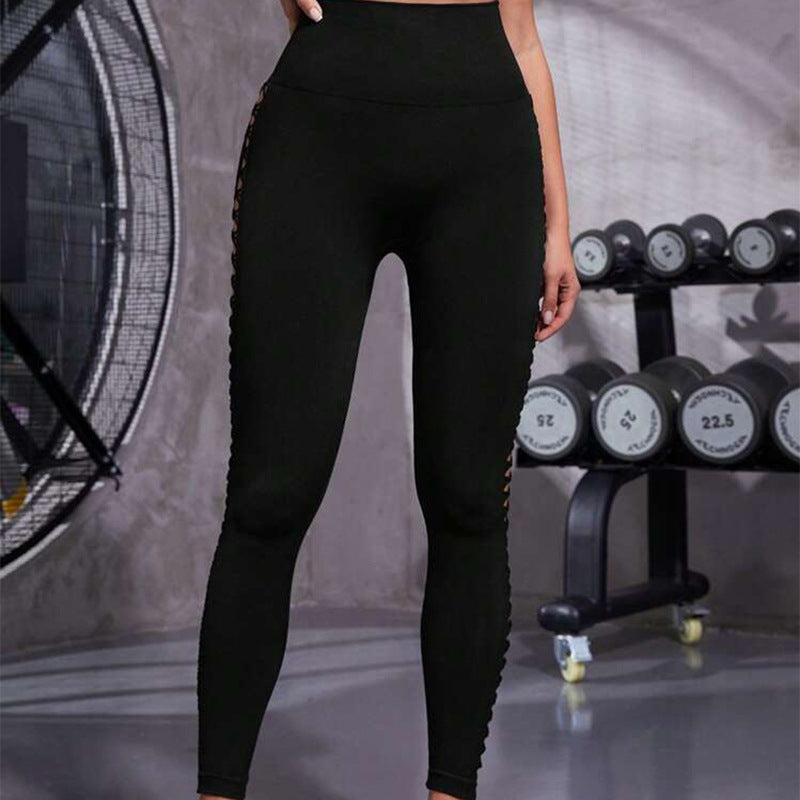 Hollow Tie Dye Printed Yoga Pant