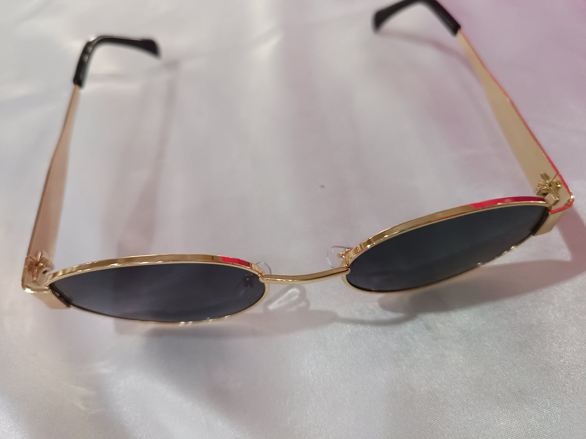Vintage Oval Metal Sunglasses
