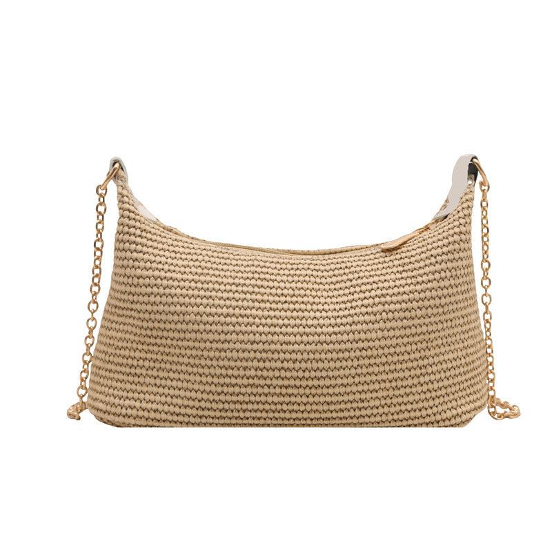 Vacation Style Straw Woven Tote Bag