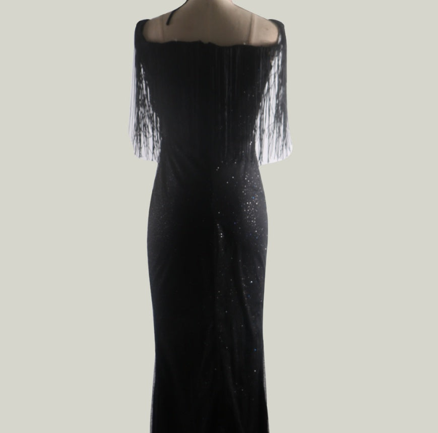 Explosion models black sequins Dress