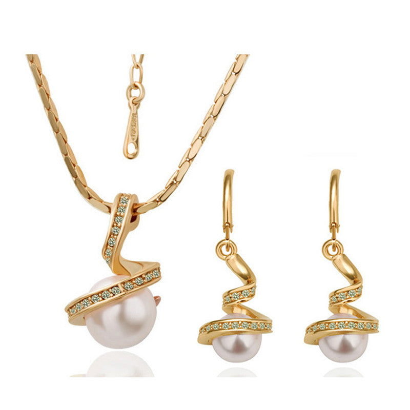 Twisted snake pearl Set