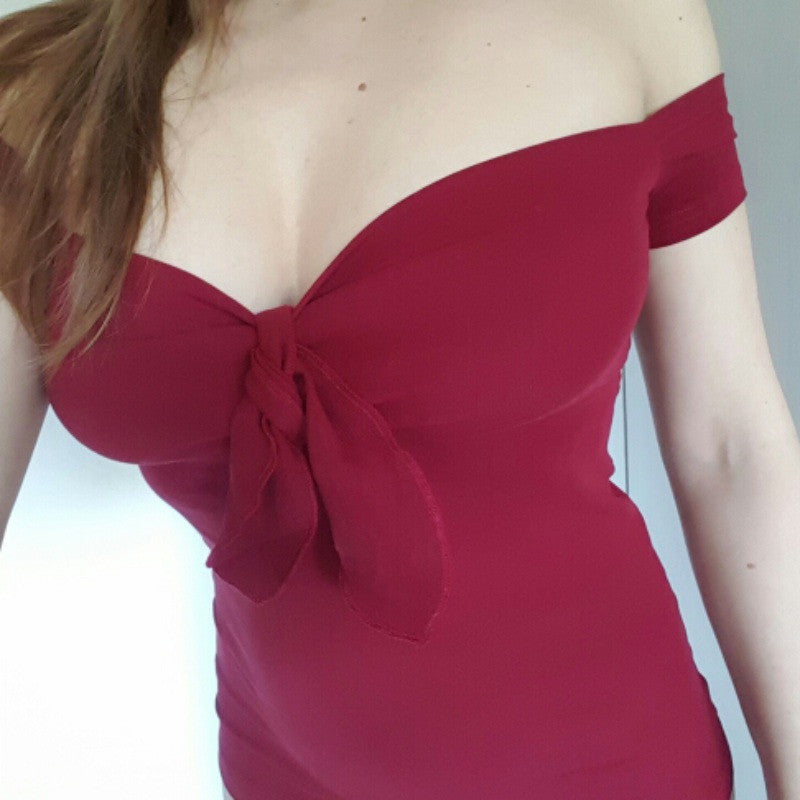 Srater V collar leisure Top
