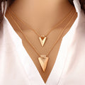 triangle sweater chain clavicle chain