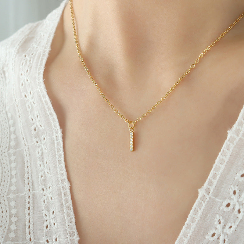 Letters With Diamonds Necklace