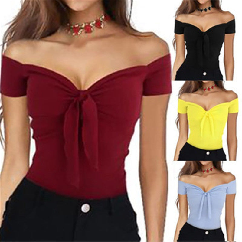Srater V collar leisure Top