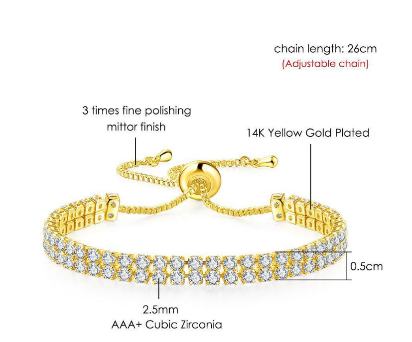 Double Row Zircon Bracelet