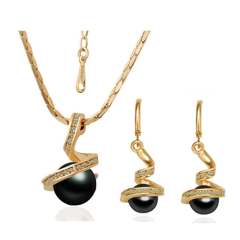 Twisted snake pearl Set