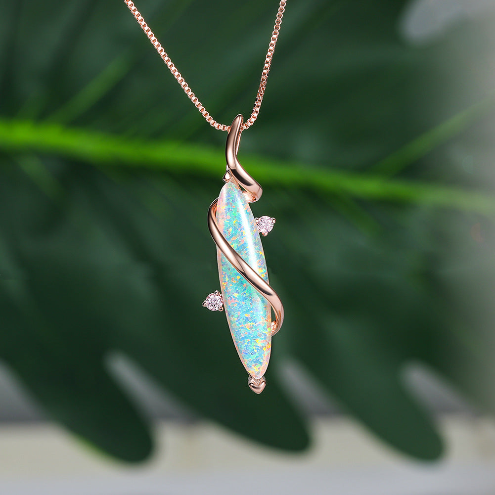 Opal Horse Eye Necklace