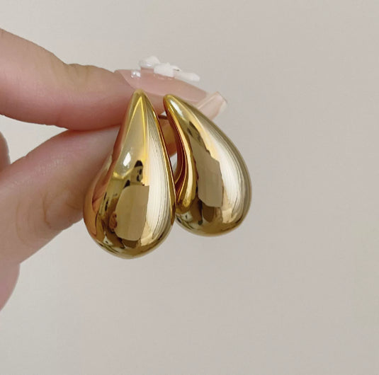 French Golden Drop Earrings
