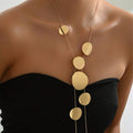 Wafer Hollow Geometry Chain Necklace
