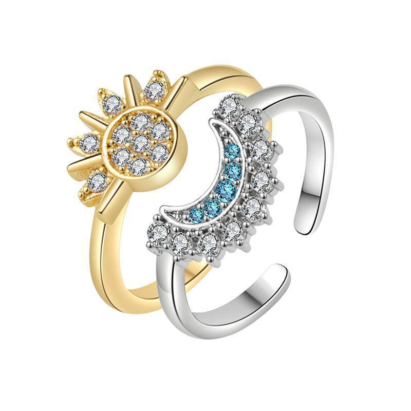 Sun And Moon Dual-Effect Stacked necklace