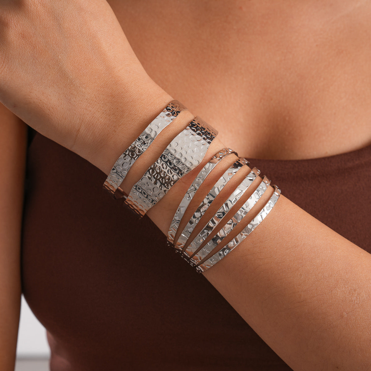 Hollow-out Open Bracelet