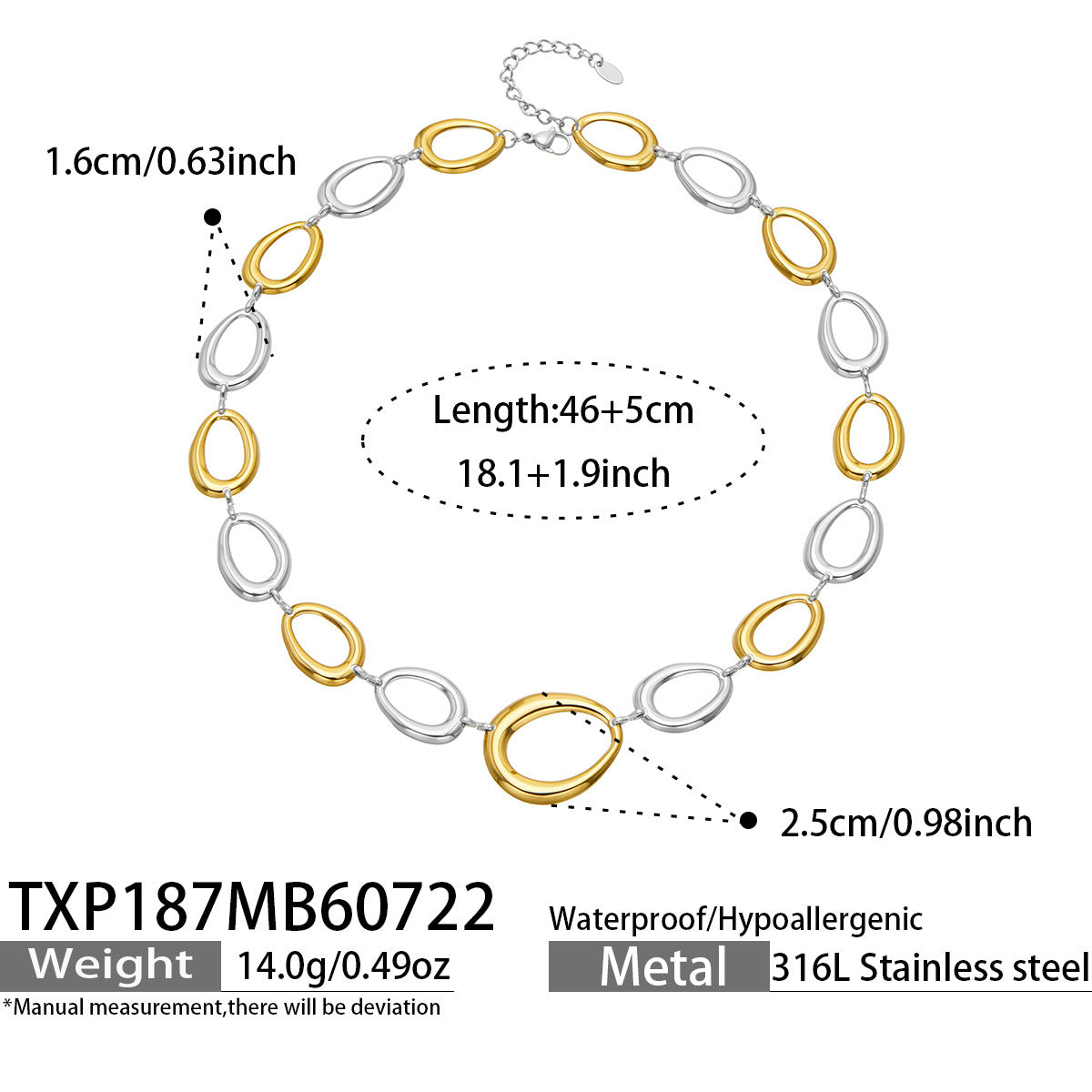 Oval Chunky Chain Necklace