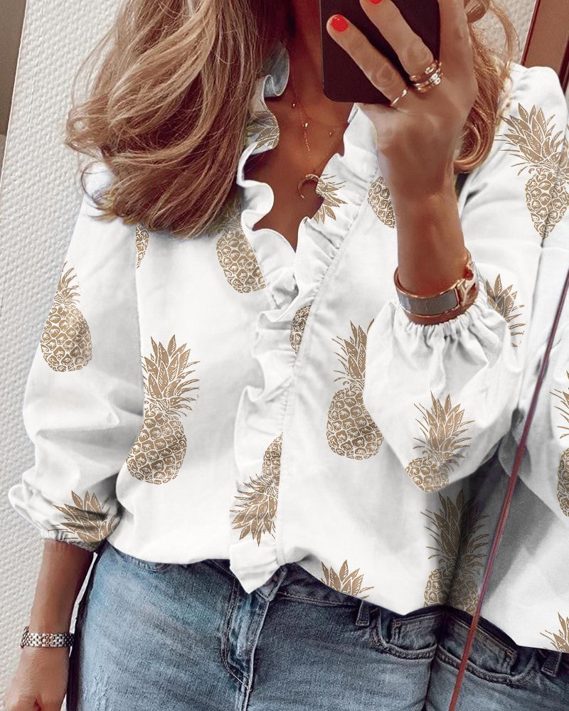 Gamirao Ruffled Blouse Top