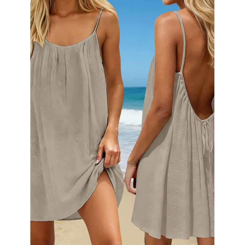 Ice Silk Crinkled Dress