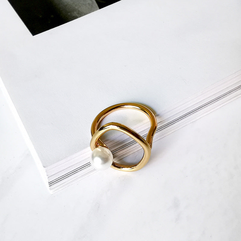 Dainty Faux Pearl Ring