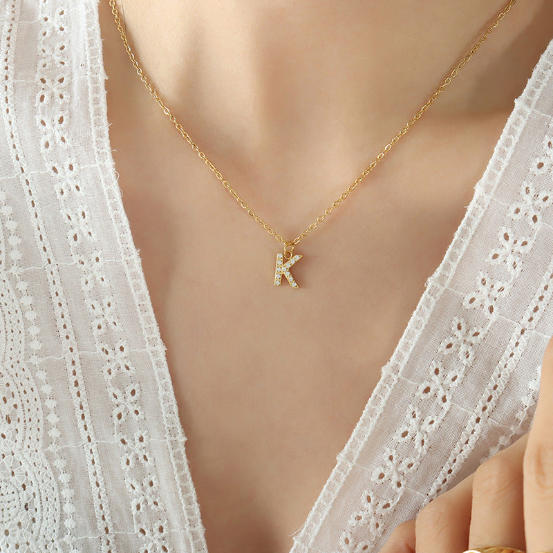 Letters With Diamonds Necklace