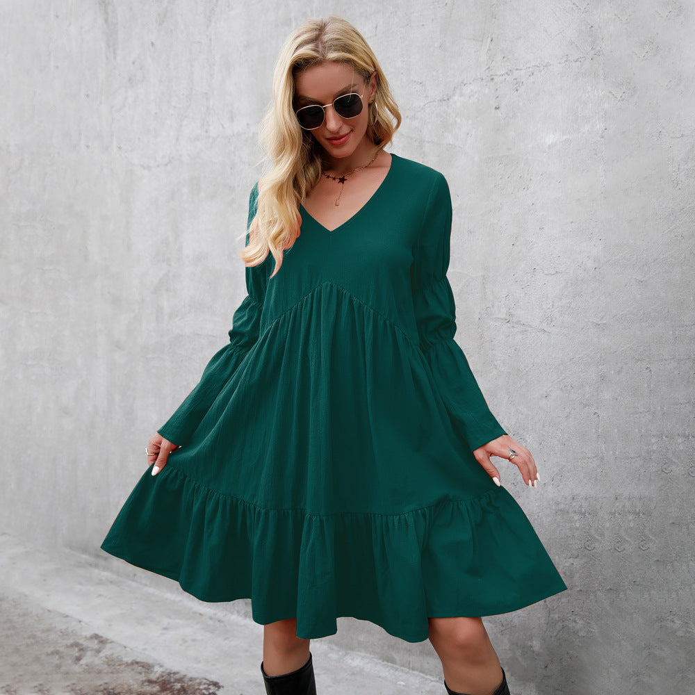 Swing Ruffle Print Sleeveless Dress