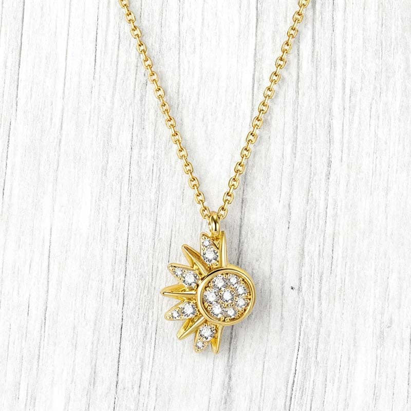 Sun And Moon Dual-Effect Stacked necklace