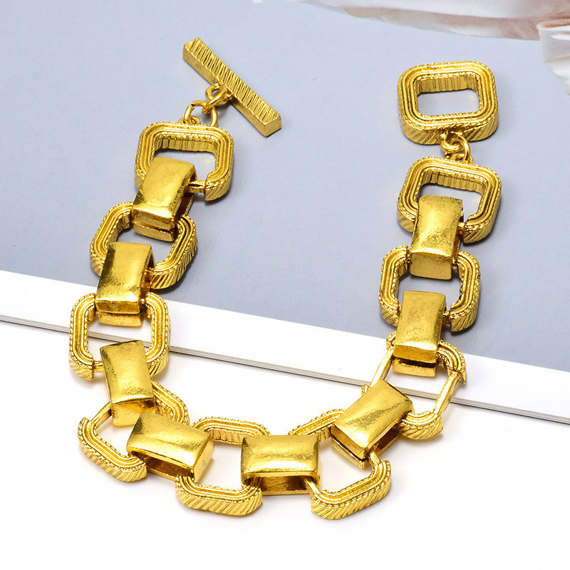 Gold Metal Buckle Bracelet