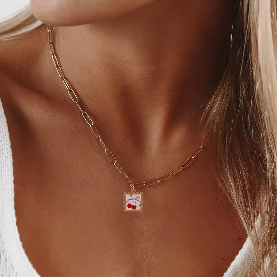 Fruit Plant Jade Necklace