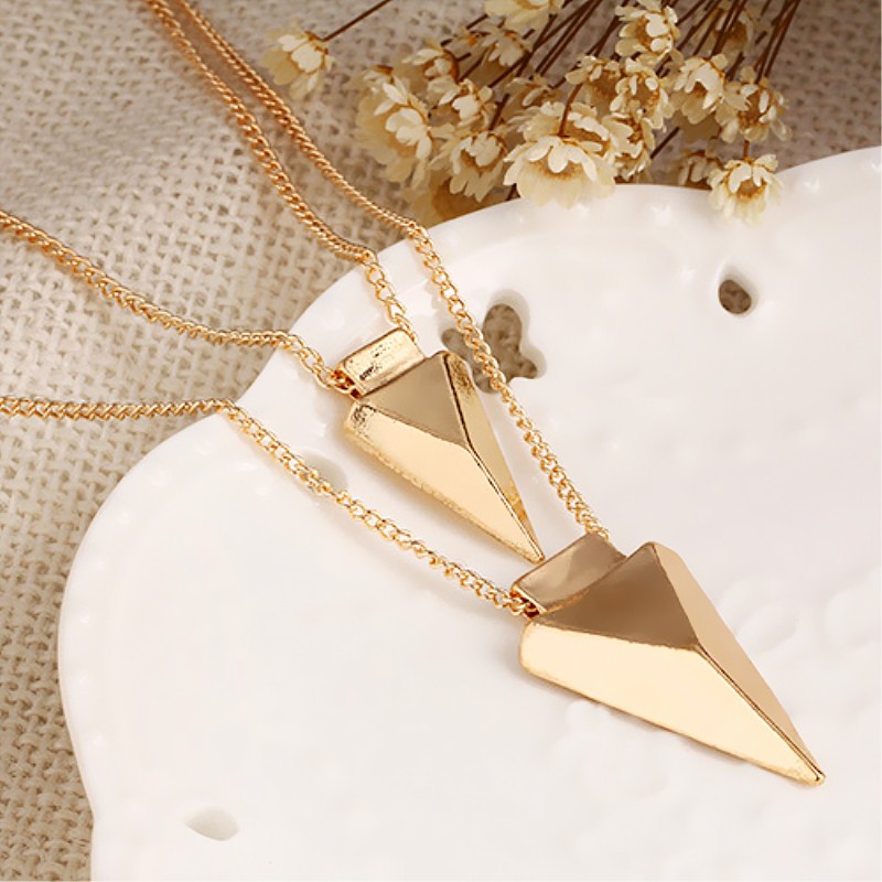 triangle sweater chain clavicle chain