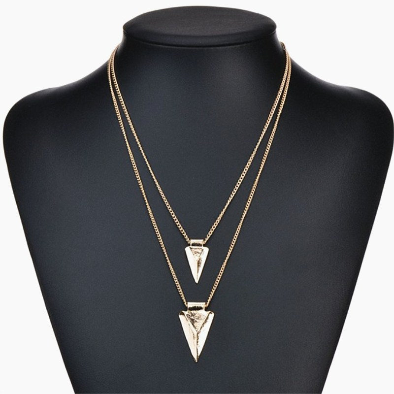 triangle sweater chain clavicle chain