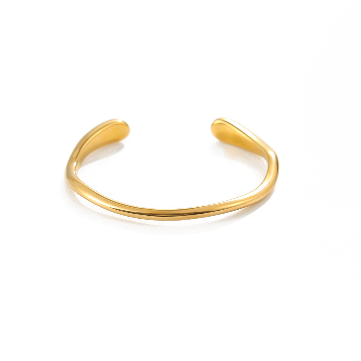 Glossy Hammered Bracelet