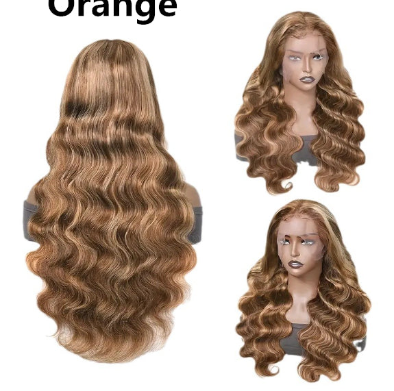 Front Lace Wig Medium Large Wave Long Curly Hair Full-head Wig Style