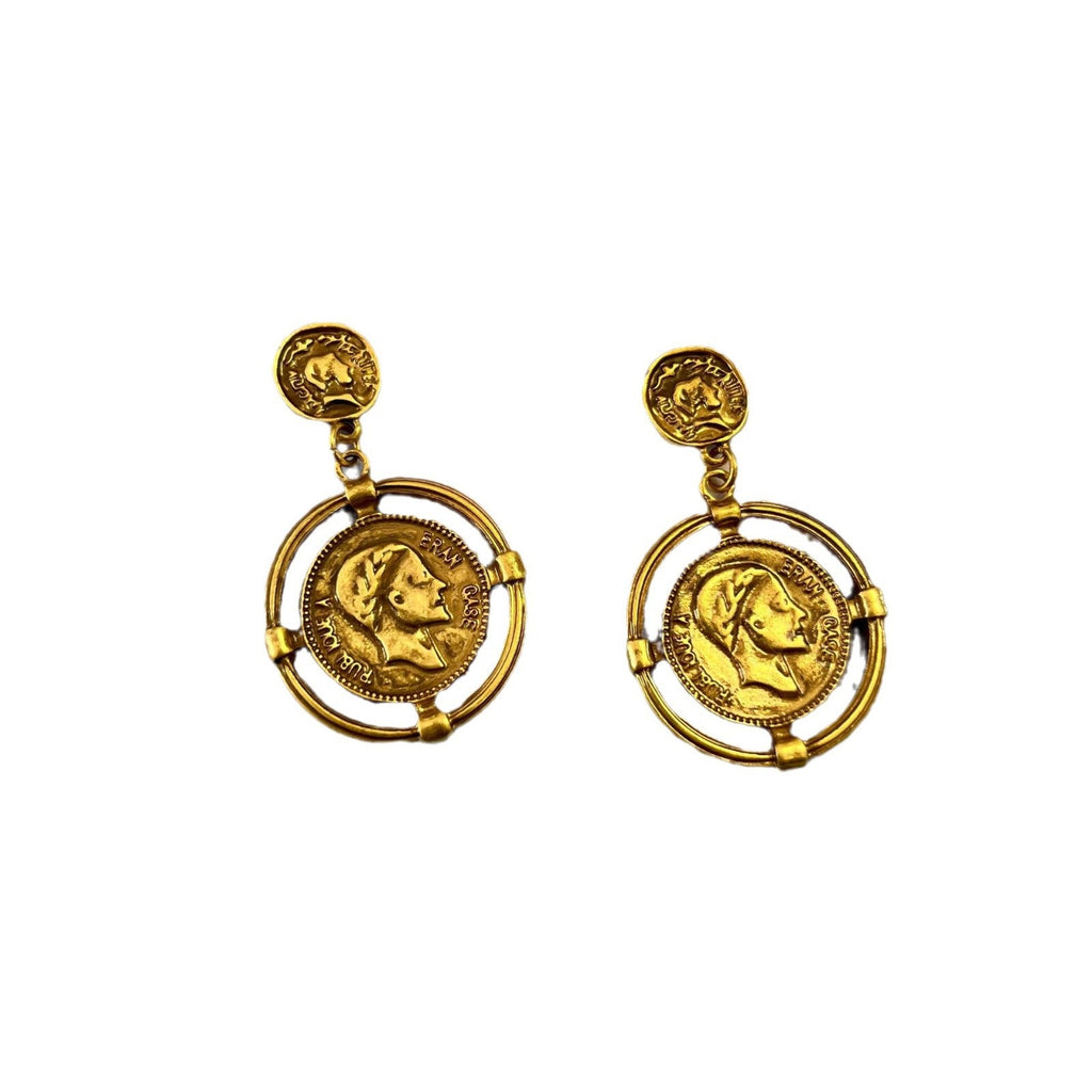 Retro Portrait Stud Earrings