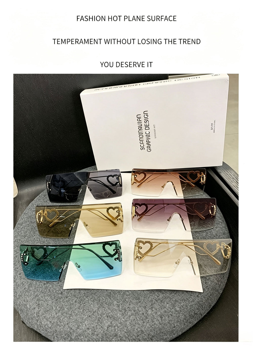 Shield Rimless Sunglasses