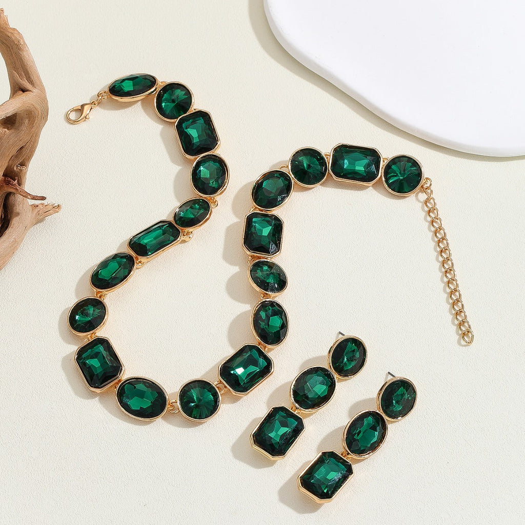 Antique Crystal Gems Necklace