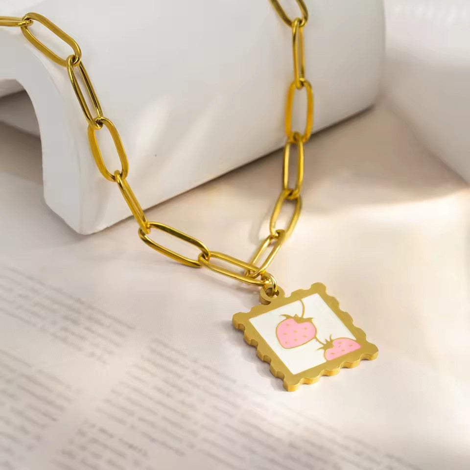 Fruit Plant Jade Necklace
