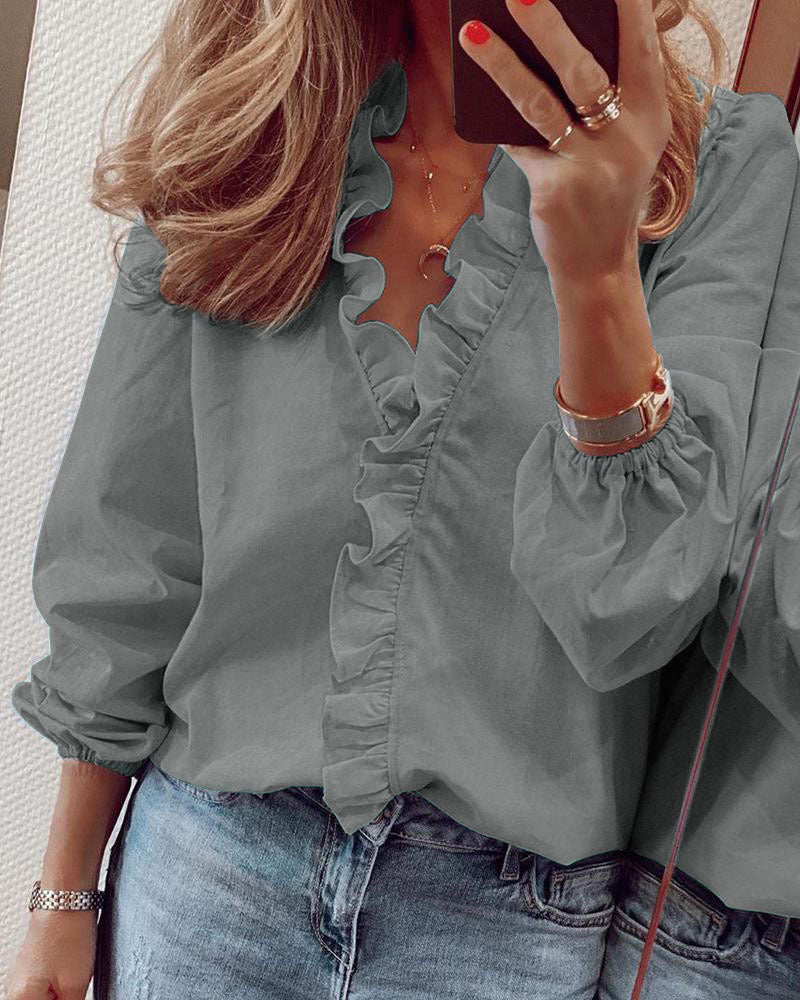 Gamirao Ruffled Blouse Top