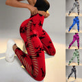 Hollow Tie Dye Printed Yoga Pant