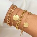Multi-layer Mixed Chain Round Bracelet