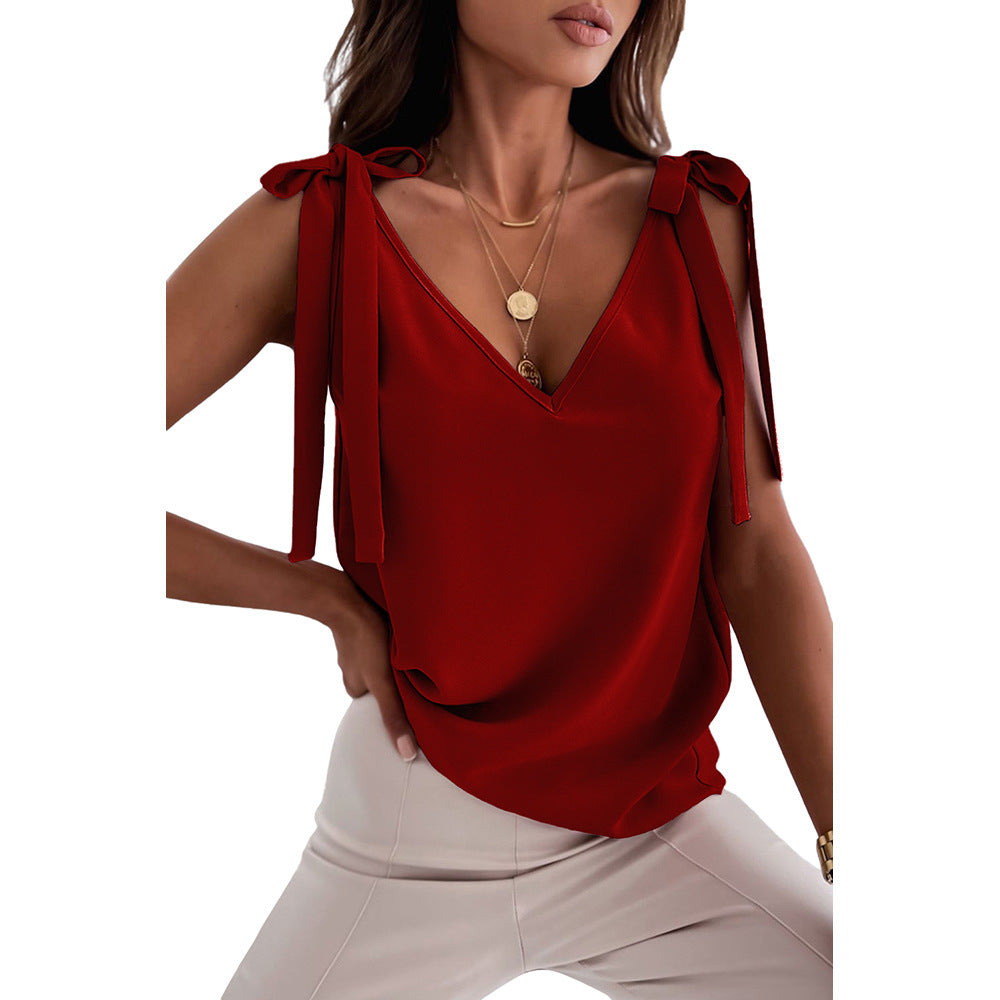 Bowknot Tie Up Tank Top