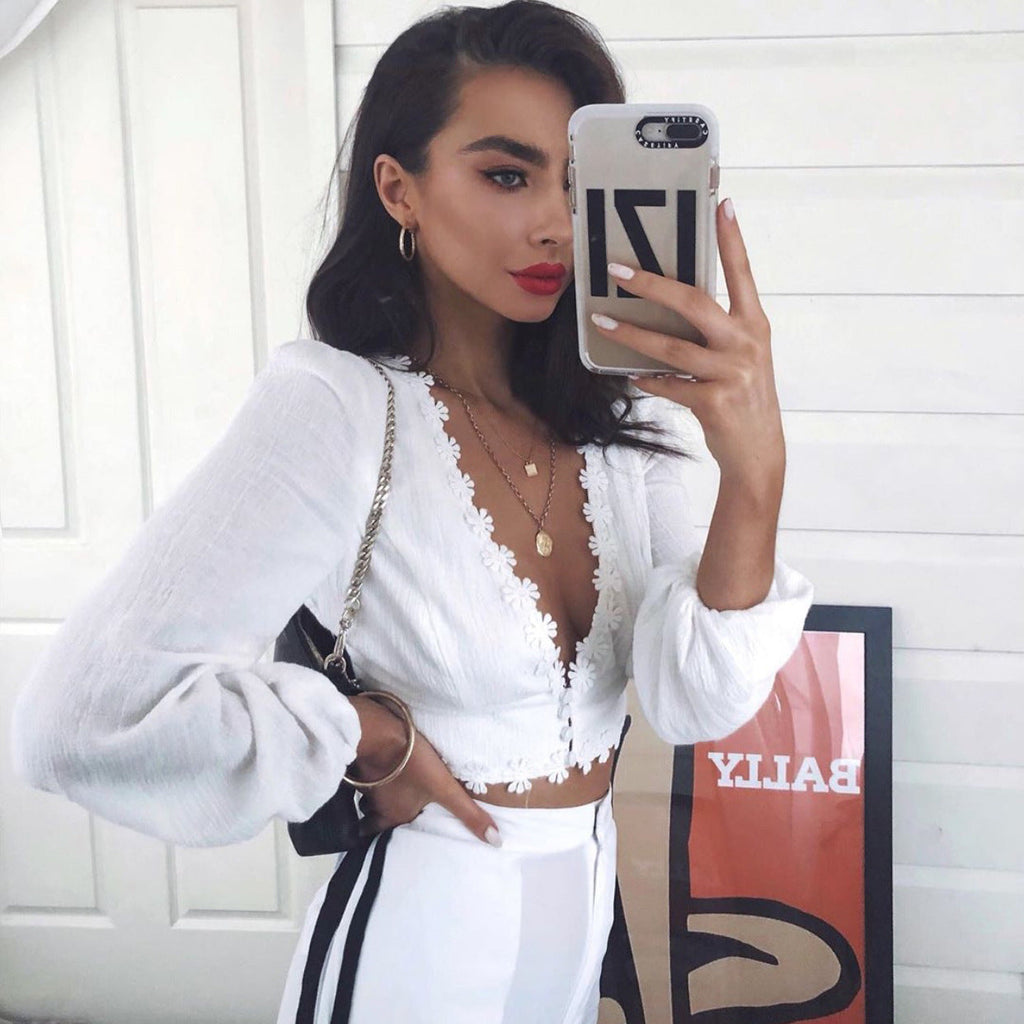 Floral Lace Shirt Top