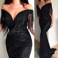 Explosion models black sequins Dress