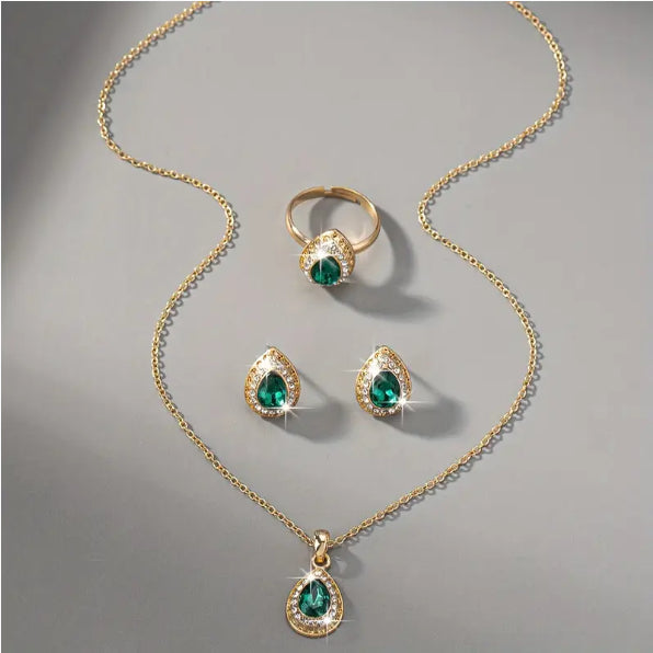 Water Drop Gem Series Four-piece Set
