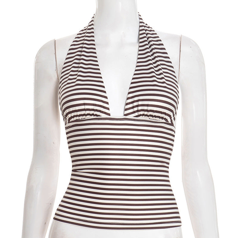 Sassy Striped Print Top