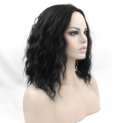 Black Silk Short Hair Cosplay Wig Headgear
