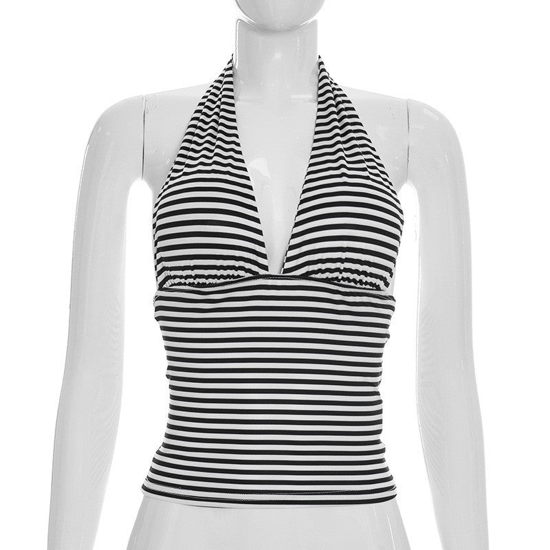 Sassy Striped Print Top