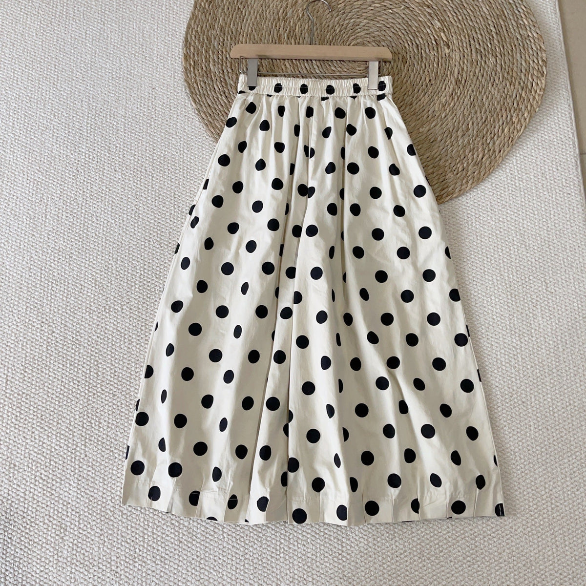 Polka-dot Loose Casual Culottes
