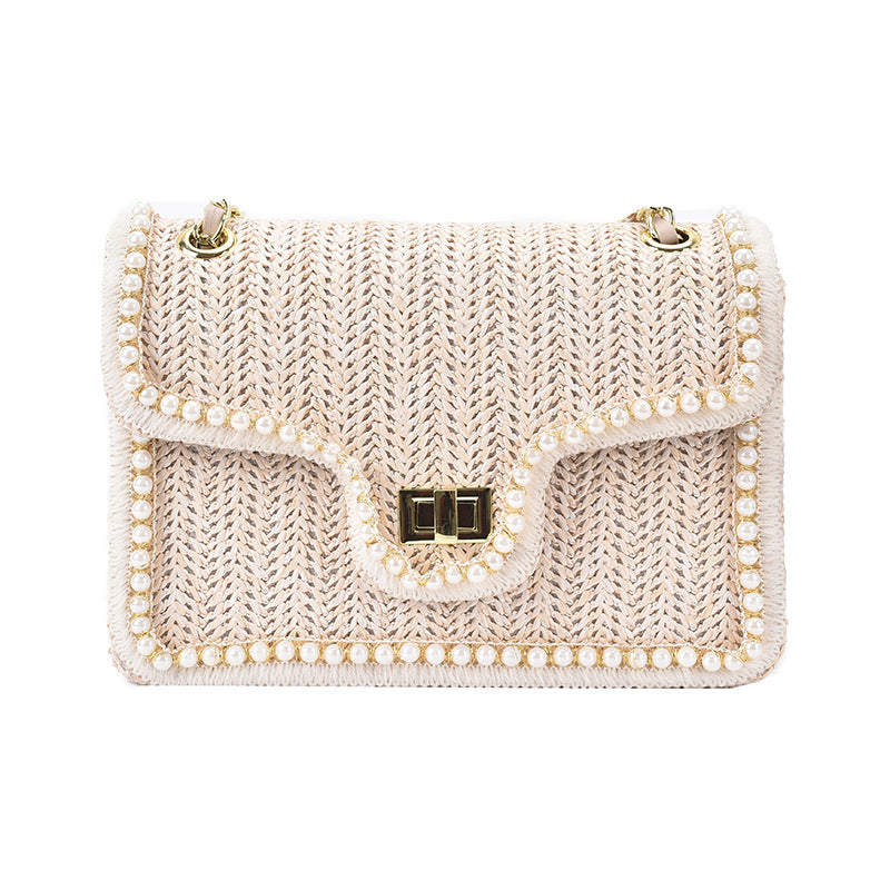 Shoulder Messenger Chain Straw Bag