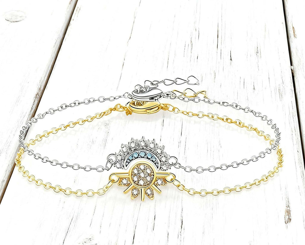 Sun And Moon Dual-Effect Stacked necklace