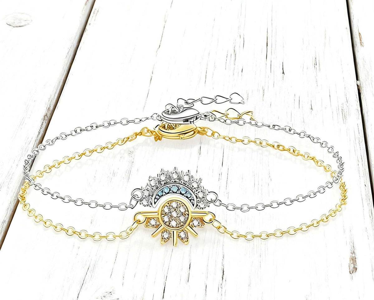 Sun And Moon Dual-Effect Stacked necklace
