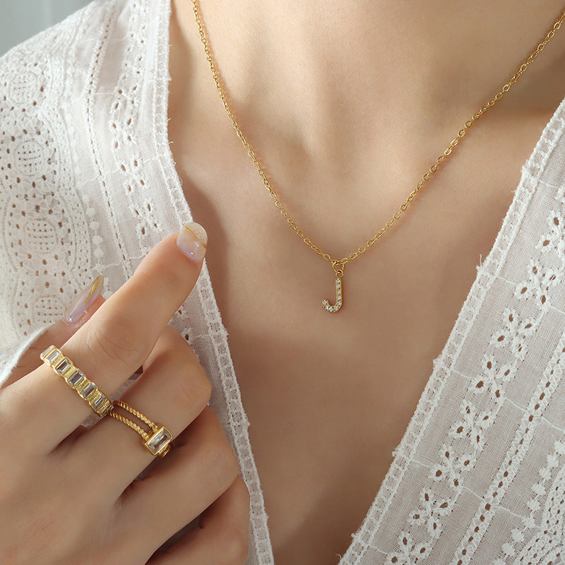 Letters With Diamonds Necklace